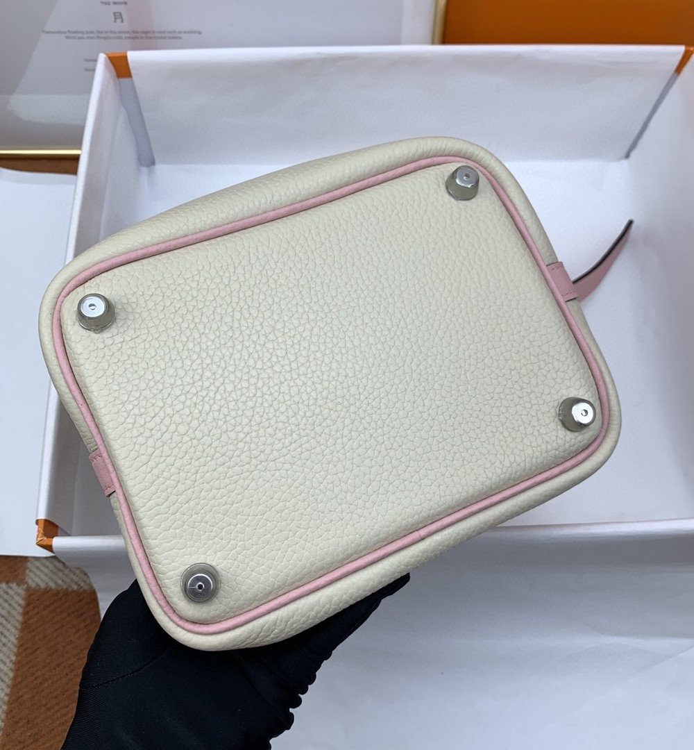 1:1 Replica Hermes Picotin Lock 18 Bag Beige/Pink With Silver-Toned Hardware For Women, Women's Handbags 7.1in/18cm