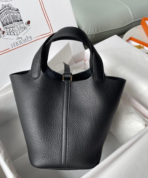 1:1 Replica Hermes Picotin Lock 18 Bag Black For Women, Women's Handbags 7.1in/18cm