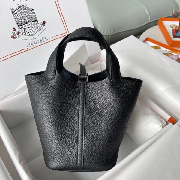 1:1 Replica Hermes Picotin Lock 18 Bag Black For Women, Women's Handbags 7.1in/18cm