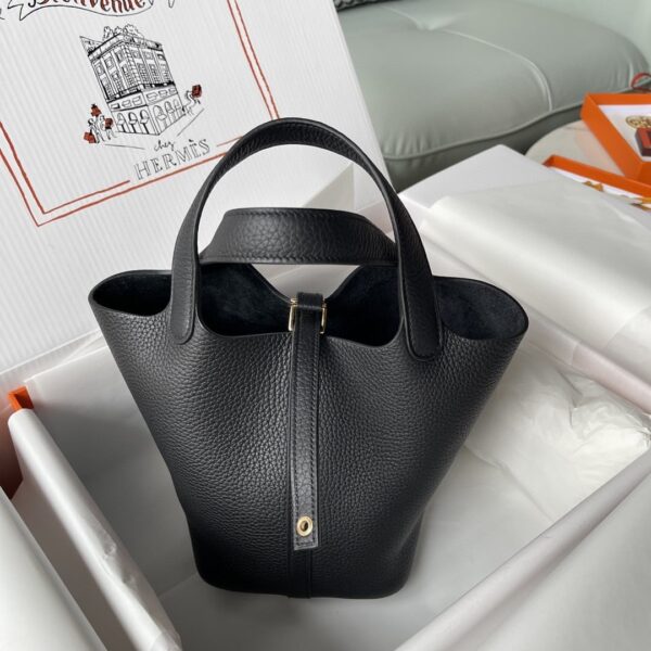 1:1 Replica Hermes Picotin Lock 18 Bag Black For Women, Women's Handbags 7.1in/18cm