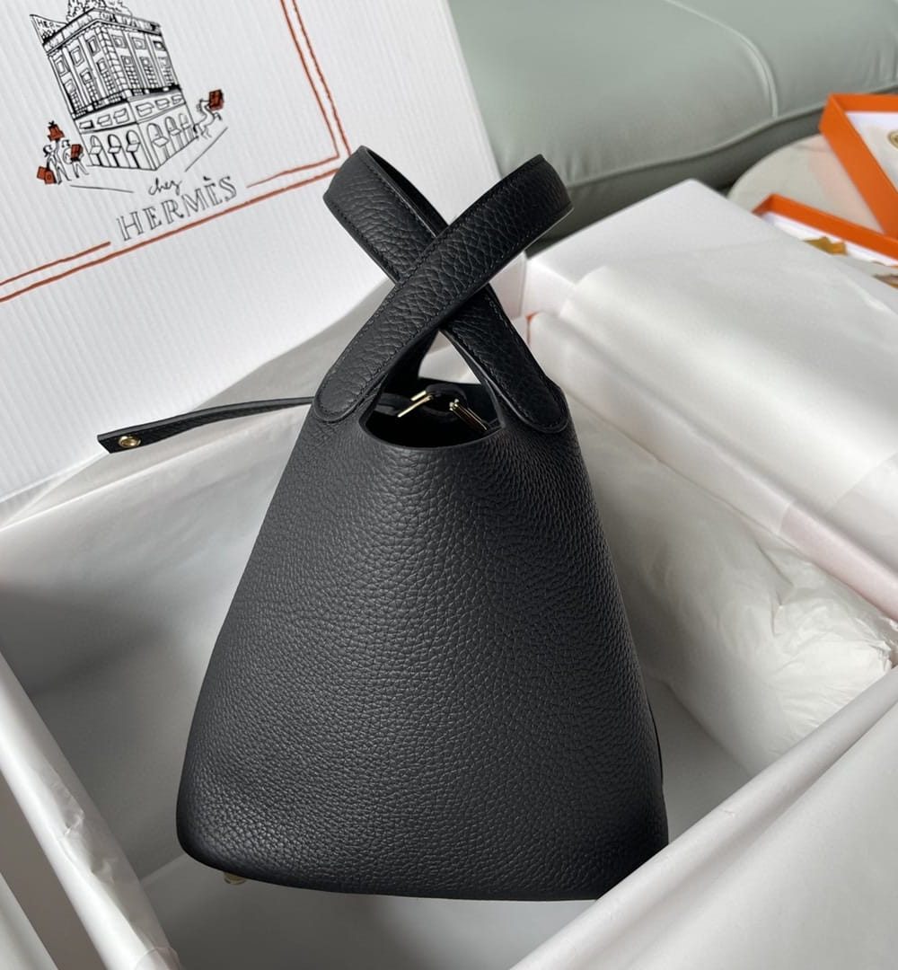 1:1 Replica Hermes Picotin Lock 18 Bag Black For Women, Women's Handbags 7.1in/18cm