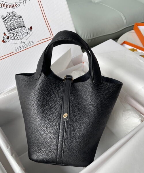 1:1 Replica Hermes Picotin Lock 18 Bag Black For Women, Women's Handbags 7.1in/18cm