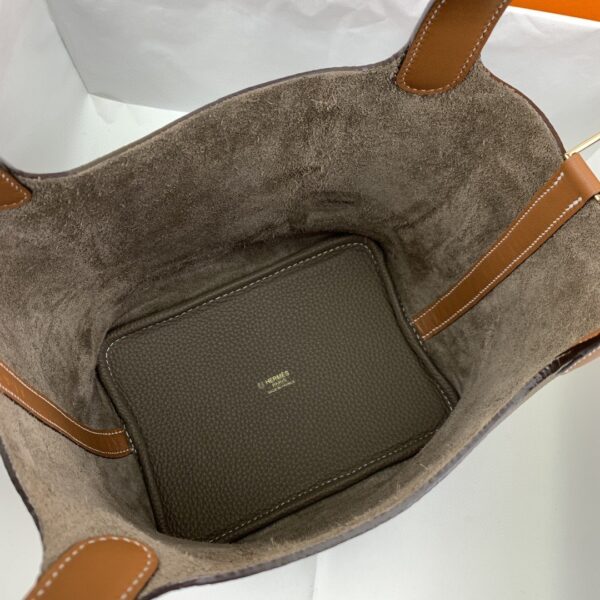 1:1 Replica Hermes Picotin Lock 18 Bag Etoupe/Brown With Gold-Toned Hardware For Women, Women's Handbags 7.1in/18cm