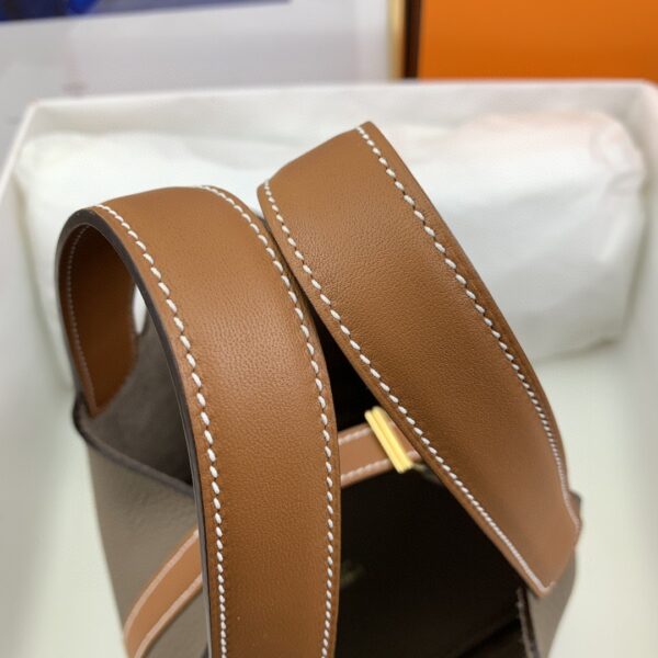 1:1 Replica Hermes Picotin Lock 18 Bag Etoupe/Brown With Gold-Toned Hardware For Women, Women's Handbags 7.1in/18cm