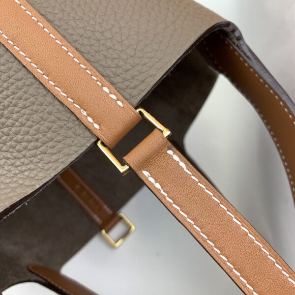 1:1 Replica Hermes Picotin Lock 18 Bag Etoupe/Brown With Gold-Toned Hardware For Women, Women's Handbags 7.1in/18cm