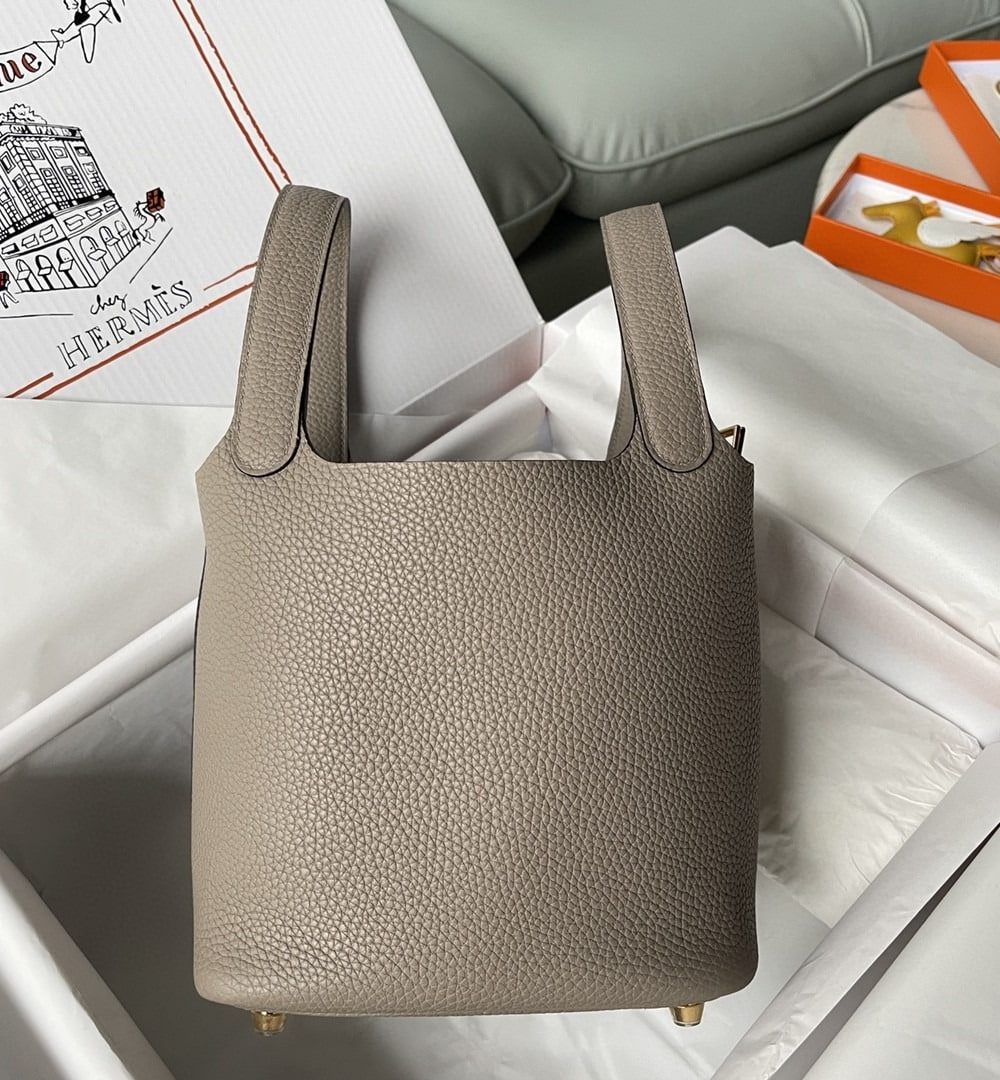 1:1 Replica Hermes Picotin Lock 18 Bag Greige For Women, Women's Handbags 7.1in/18cm