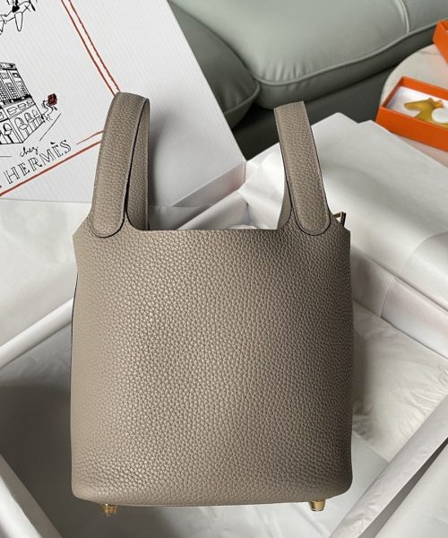 1:1 Replica Hermes Picotin Lock 18 Bag Greige For Women, Women's Handbags 7.1in/18cm