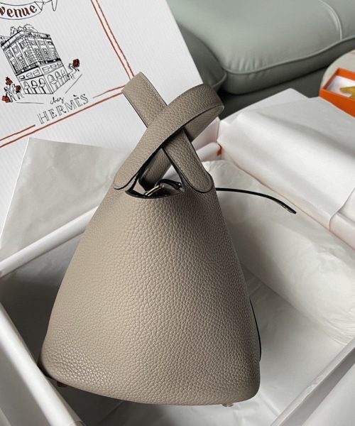 1:1 Replica Hermes Picotin Lock 18 Bag Greige For Women, Women's Handbags 7.1in/18cm