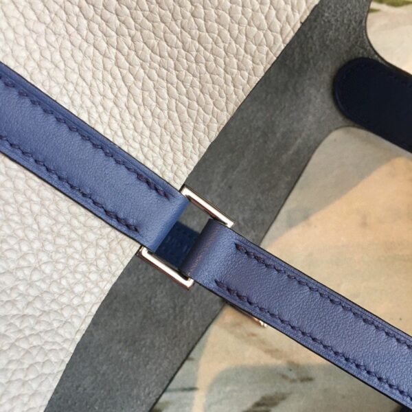1:1 Replica Hermes Picotin Lock 18 Bag Grey/Navy Blue With Silver-Toned Hardware For Women, Women's Handbags 7.1in/18cm