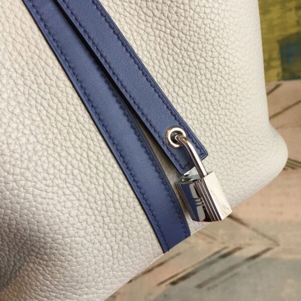 1:1 Replica Hermes Picotin Lock 18 Bag Grey/Navy Blue With Silver-Toned Hardware For Women, Women's Handbags 7.1in/18cm