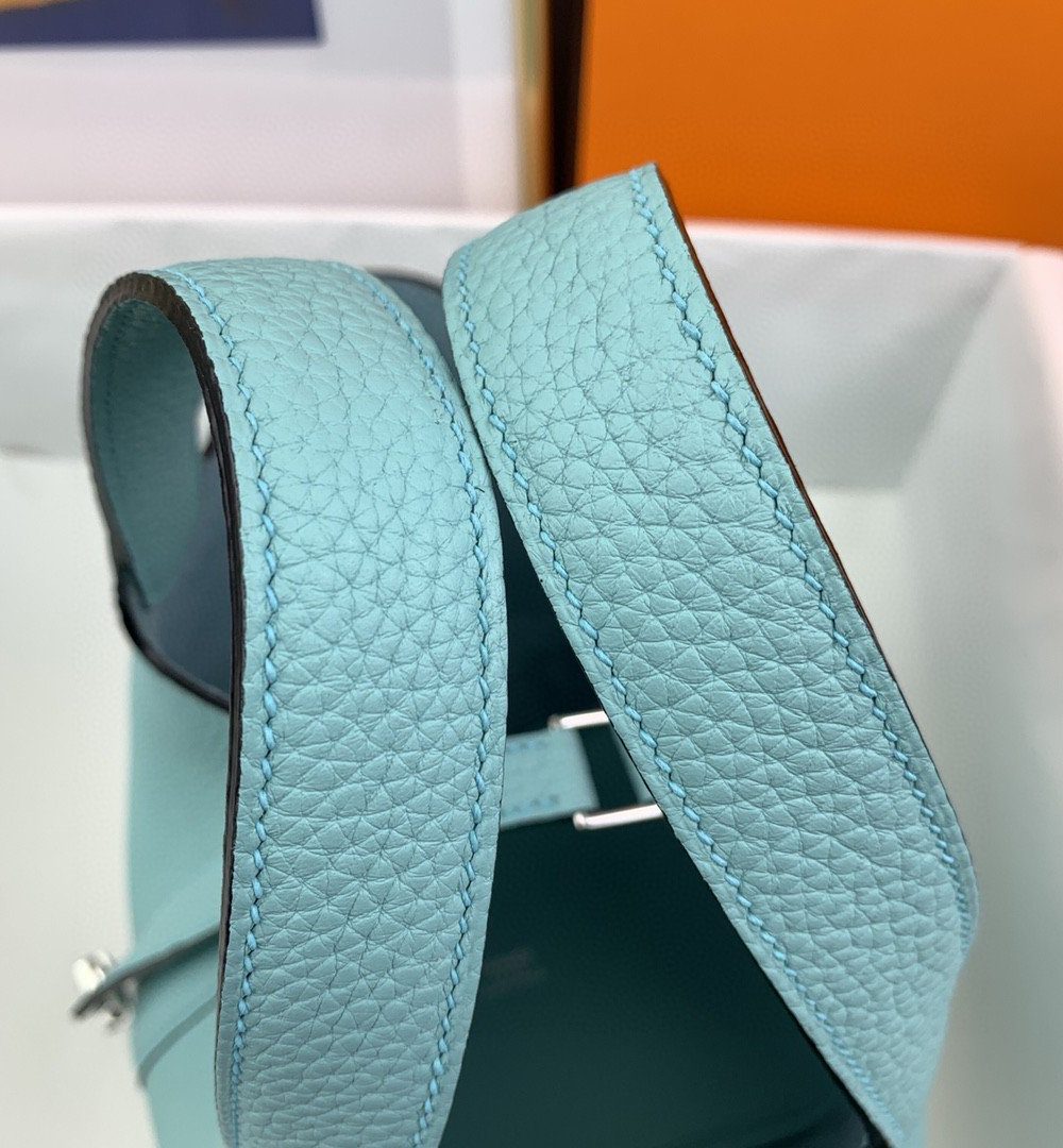 1:1 Replica Hermes Picotin Lock 18 Bag Light Blue With Silver-Toned Hardware For Women, Women's Handbags 7.1in/18cm