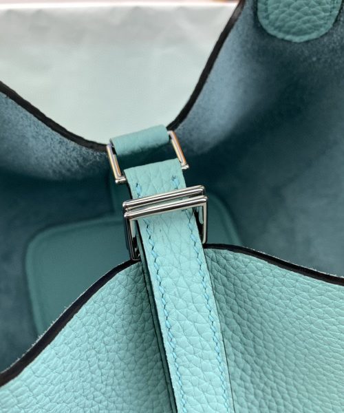 1:1 Replica Hermes Picotin Lock 18 Bag Light Blue With Silver-Toned Hardware For Women, Women's Handbags 7.1in/18cm
