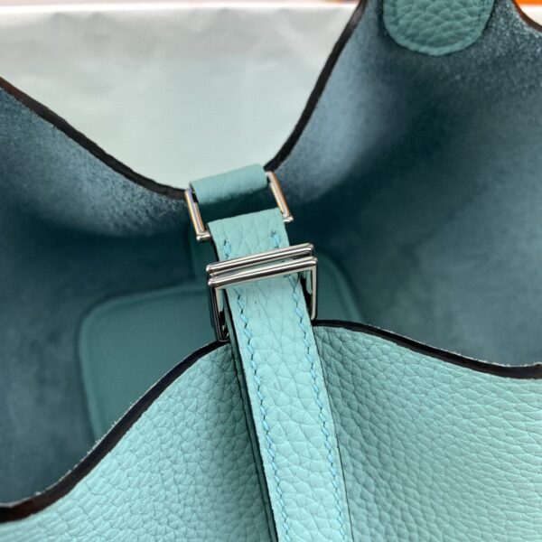 1:1 Replica Hermes Picotin Lock 18 Bag Light Blue With Silver-Toned Hardware For Women, Women's Handbags 7.1in/18cm