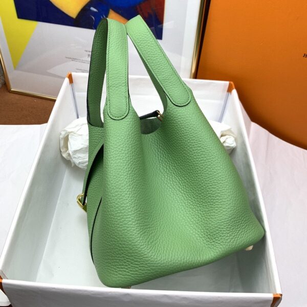 1:1 Replica Hermes Picotin Lock 18 Bag Light Green With Gold-Toned Hardware For Women, Women's Handbags 7.1in/18cm
