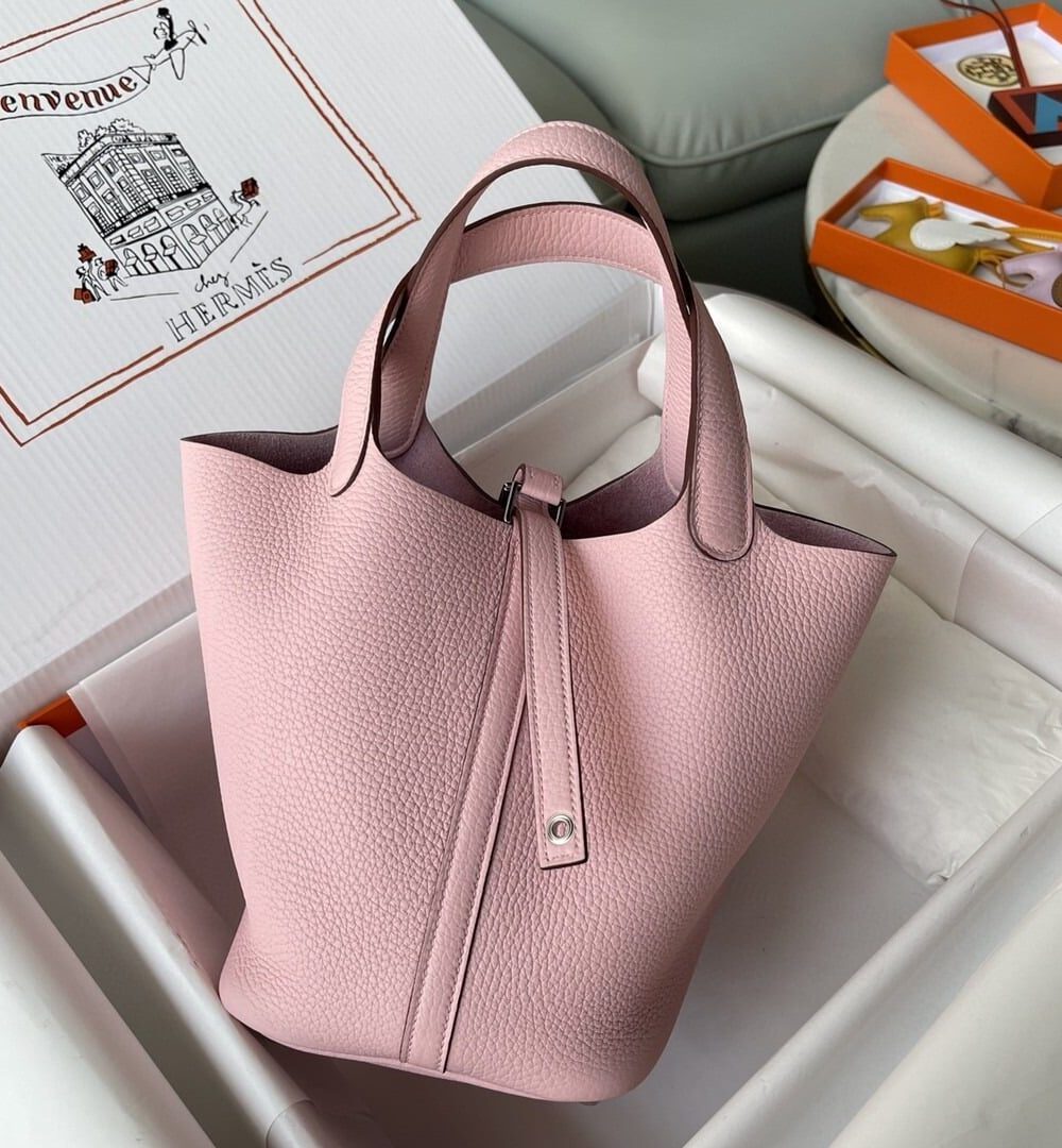 1:1 Replica Hermes Picotin Lock 18 Bag Light Pink For Women, Women's Handbags 7.1in/18cm