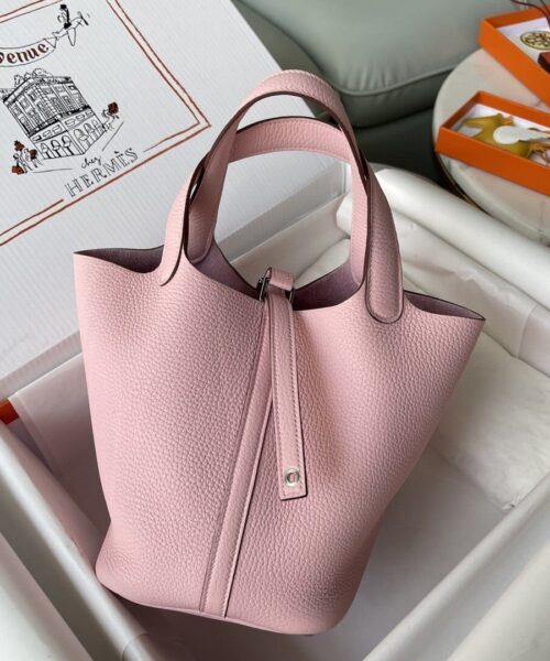 1:1 Replica Hermes Picotin Lock 18 Bag Light Pink For Women, Women's Handbags 7.1in/18cm