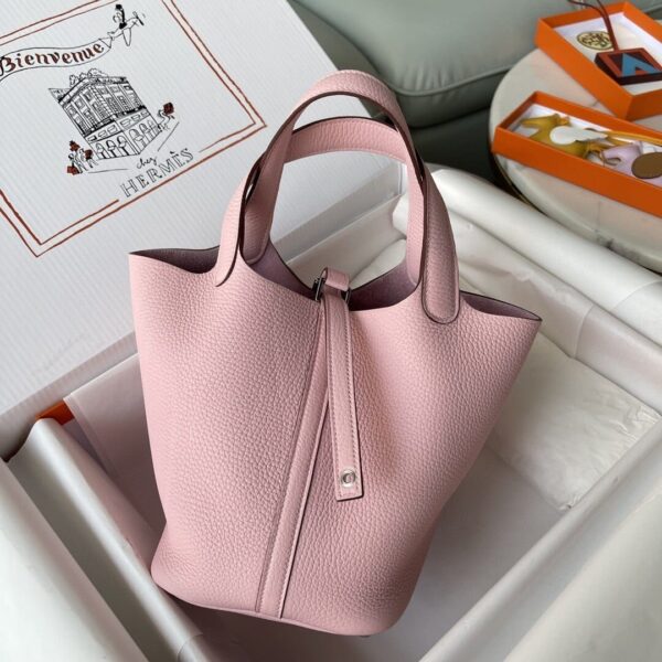 1:1 Replica Hermes Picotin Lock 18 Bag Light Pink For Women, Women's Handbags 7.1in/18cm