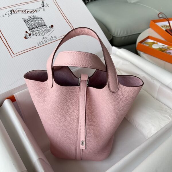 1:1 Replica Hermes Picotin Lock 18 Bag Light Pink For Women, Women's Handbags 7.1in/18cm
