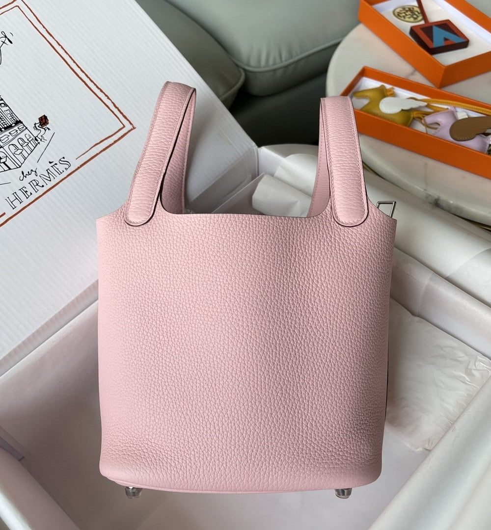 1:1 Replica Hermes Picotin Lock 18 Bag Light Pink For Women, Women's Handbags 7.1in/18cm