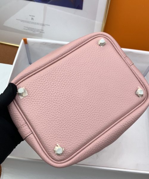 1:1 Replica Hermes Picotin Lock 18 Bag Light Pink With Silver-Toned Hardware For Women, Women's Handbags 7.1in/18cm