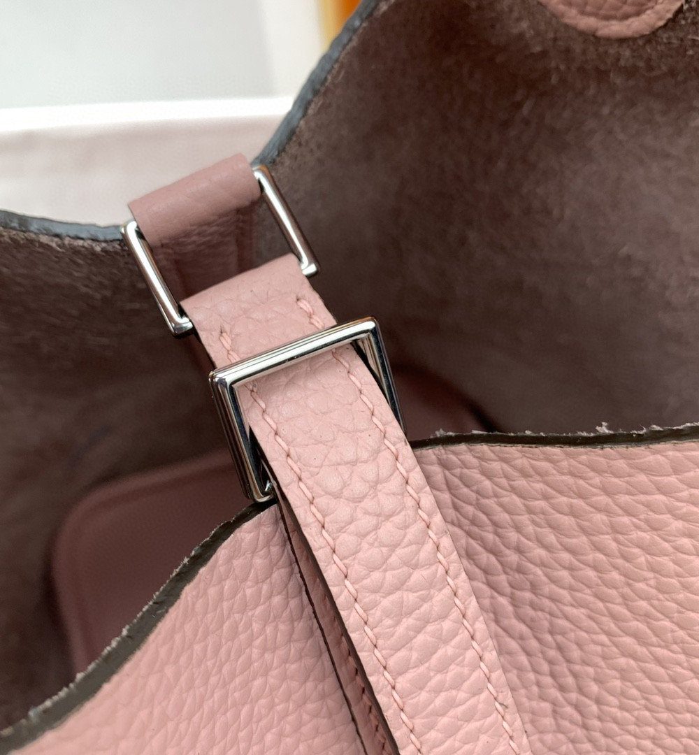 1:1 Replica Hermes Picotin Lock 18 Bag Light Pink With Silver-Toned Hardware For Women, Women's Handbags 7.1in/18cm