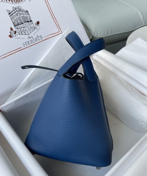1:1 Replica Hermes Picotin Lock 18 Bag Navy Blue For Women, Women's Handbags 7.1in/18cm