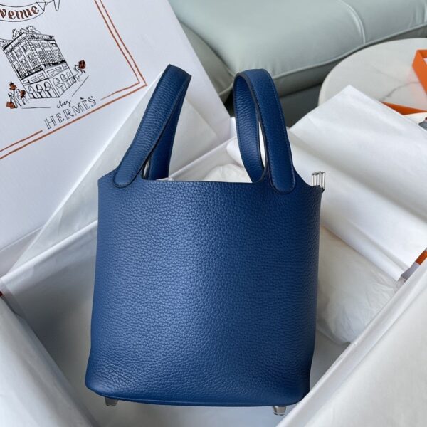 1:1 Replica Hermes Picotin Lock 18 Bag Navy Blue For Women, Women's Handbags 7.1in/18cm