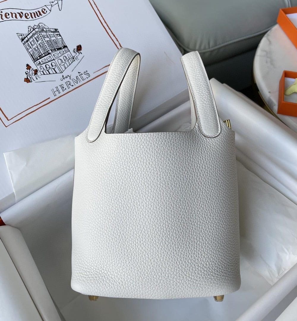1:1 Replica Hermes Picotin Lock 18 Bag White For Women, Women's Handbags 7.1in/18cm