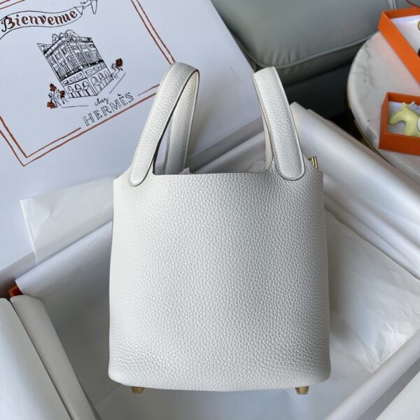 1:1 Replica Hermes Picotin Lock 18 Bag White For Women, Women's Handbags 7.1in/18cm