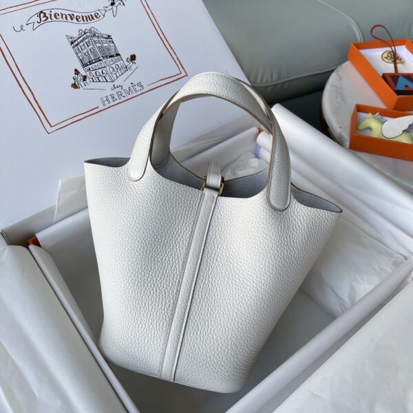 1:1 Replica Hermes Picotin Lock 18 Bag White For Women, Women's Handbags 7.1in/18cm