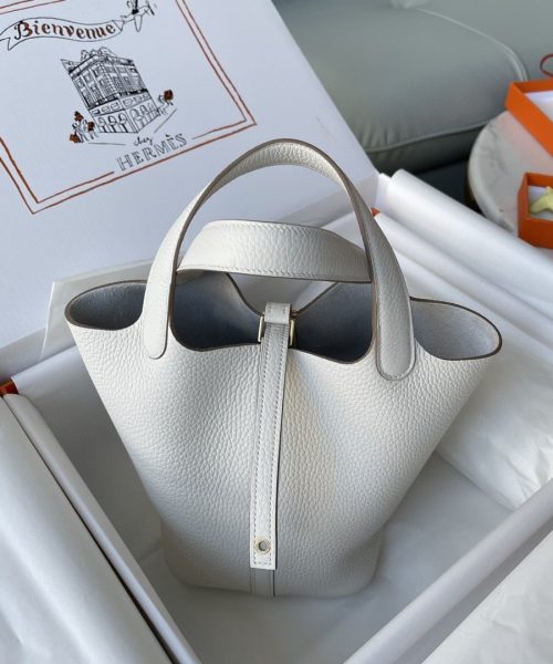 1:1 Replica Hermes Picotin Lock 18 Bag White For Women, Women's Handbags 7.1in/18cm