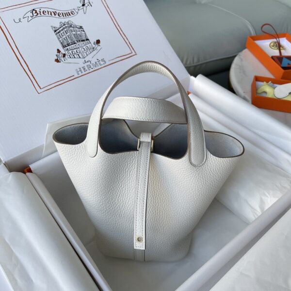 1:1 Replica Hermes Picotin Lock 18 Bag White For Women, Women's Handbags 7.1in/18cm