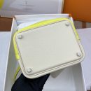 1:1 Replica Hermes Picotin Lock 18 Bag White/Yellow With Silver-Toned Hardware For Women, Women's Handbags 7.1in/18cm
