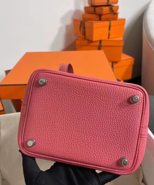 1:1 Replica Hermes Picotin Lock 18 Lime Clemence Yellow/Green/Red/Blue/Light Green/Light Purple/Pink For Women 19cm / 7.5in