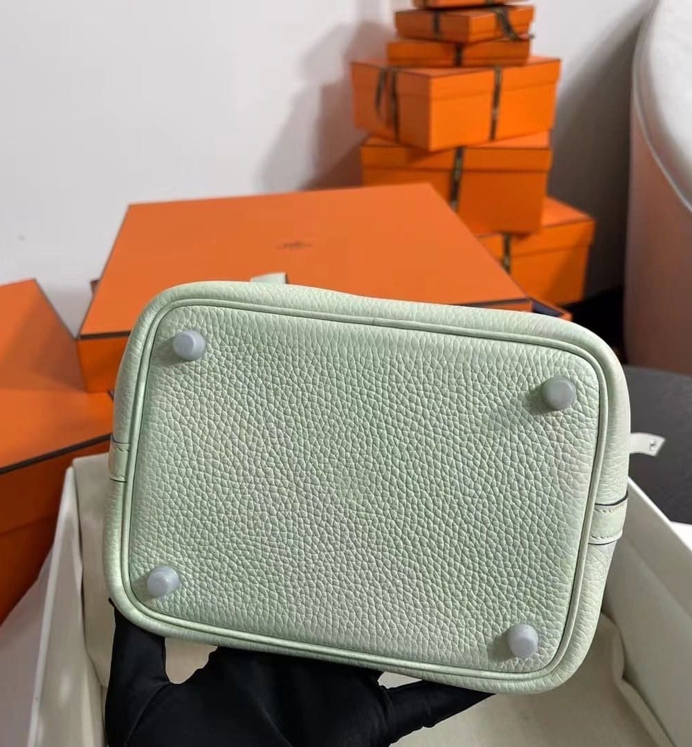 1:1 Replica Hermes Picotin Lock 18 Lime Clemence Yellow/Green/Red/Blue/Light Green/Light Purple/Pink For Women 19cm / 7.5in