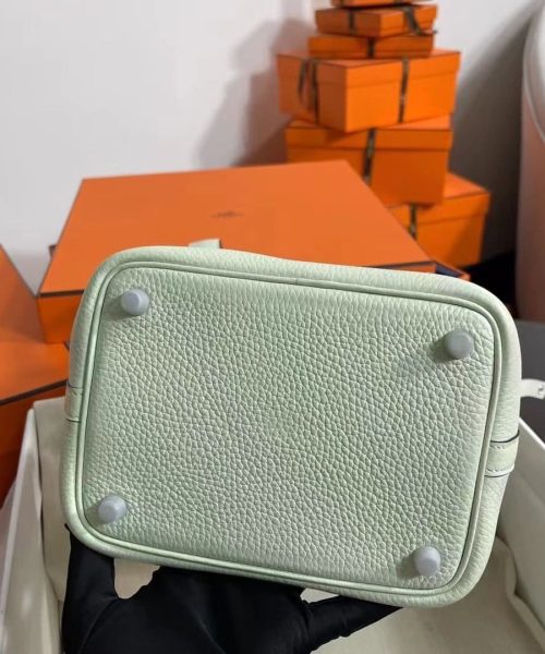 1:1 Replica Hermes Picotin Lock 18 Lime Clemence Yellow/Green/Red/Blue/Light Green/Light Purple/Pink For Women 19cm / 7.5in