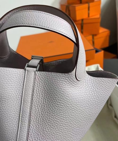 1:1 Replica Hermes Picotin Lock 18 Lime Clemence Yellow/Green/Red/Blue/Light Green/Light Purple/Pink For Women 19cm / 7.5in