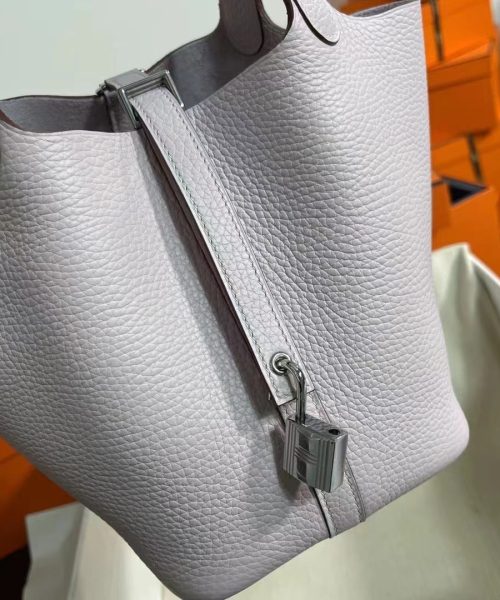 1:1 Replica Hermes Picotin Lock 18 Lime Clemence Yellow/Green/Red/Blue/Light Green/Light Purple/Pink For Women 19cm / 7.5in