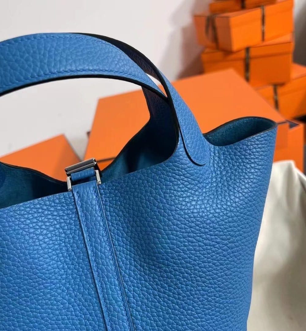 1:1 Replica Hermes Picotin Lock 18 Lime Clemence Yellow/Green/Red/Blue/Light Green/Light Purple/Pink For Women 19cm / 7.5in