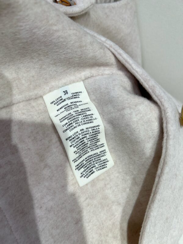 Hermes Round Neck Pocket Jacket Cream For Women