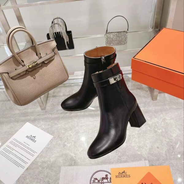 Hermes Saint Germain Ankle Boot Black For Women, Women's Shoes H182102Z 02360