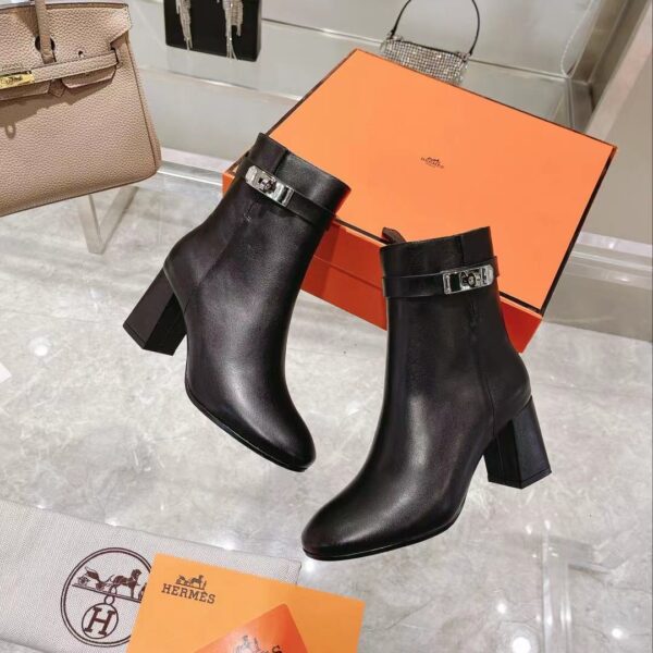 Hermes Saint Germain Ankle Boot Black For Women, Women's Shoes H182102Z 02360