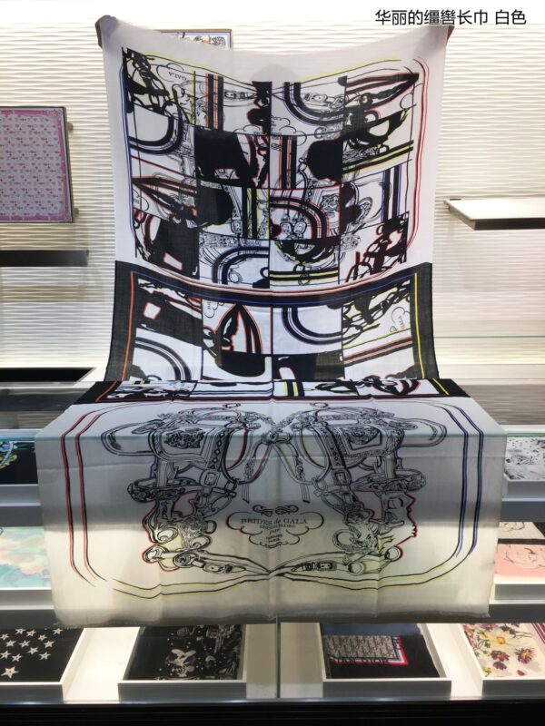 Hermes Selle en Desordre Rectangle Black 79in/200cm