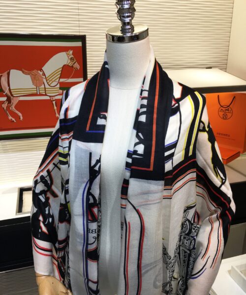 Hermes Selle en Desordre Rectangle Black 79in/200cm
