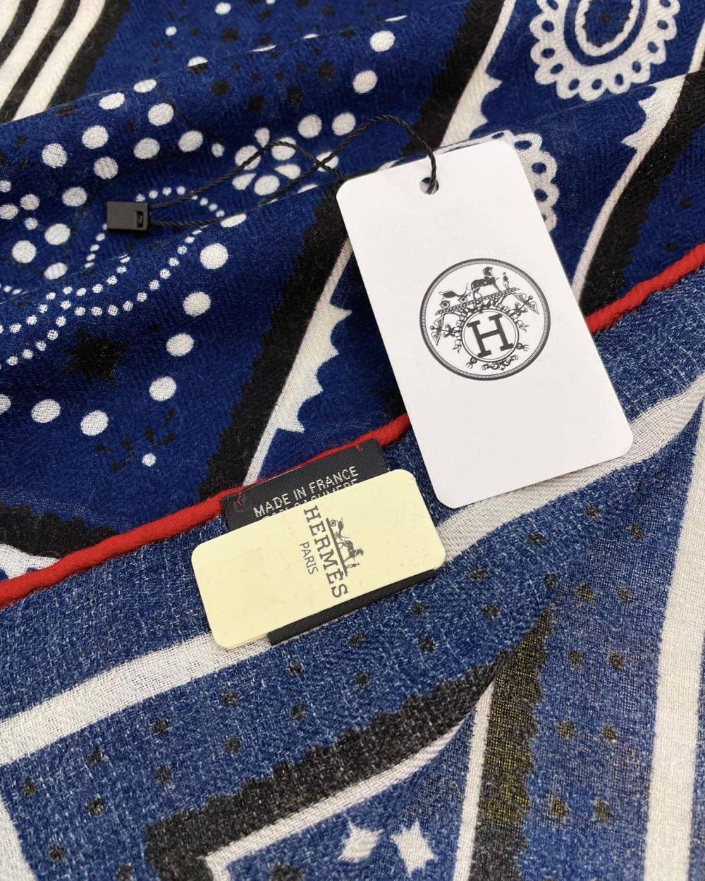 Hermes Silk Square Multiciolor Flower in Blue Scarf 140cm/55in 