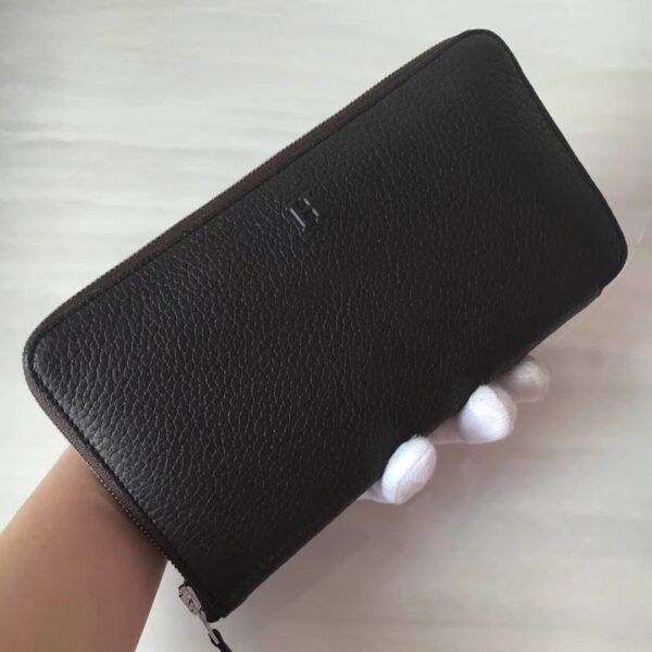 Hermes Silk'In Classique Long Wallet 20cm /7.9in Silver Toned Hardware For Women Black