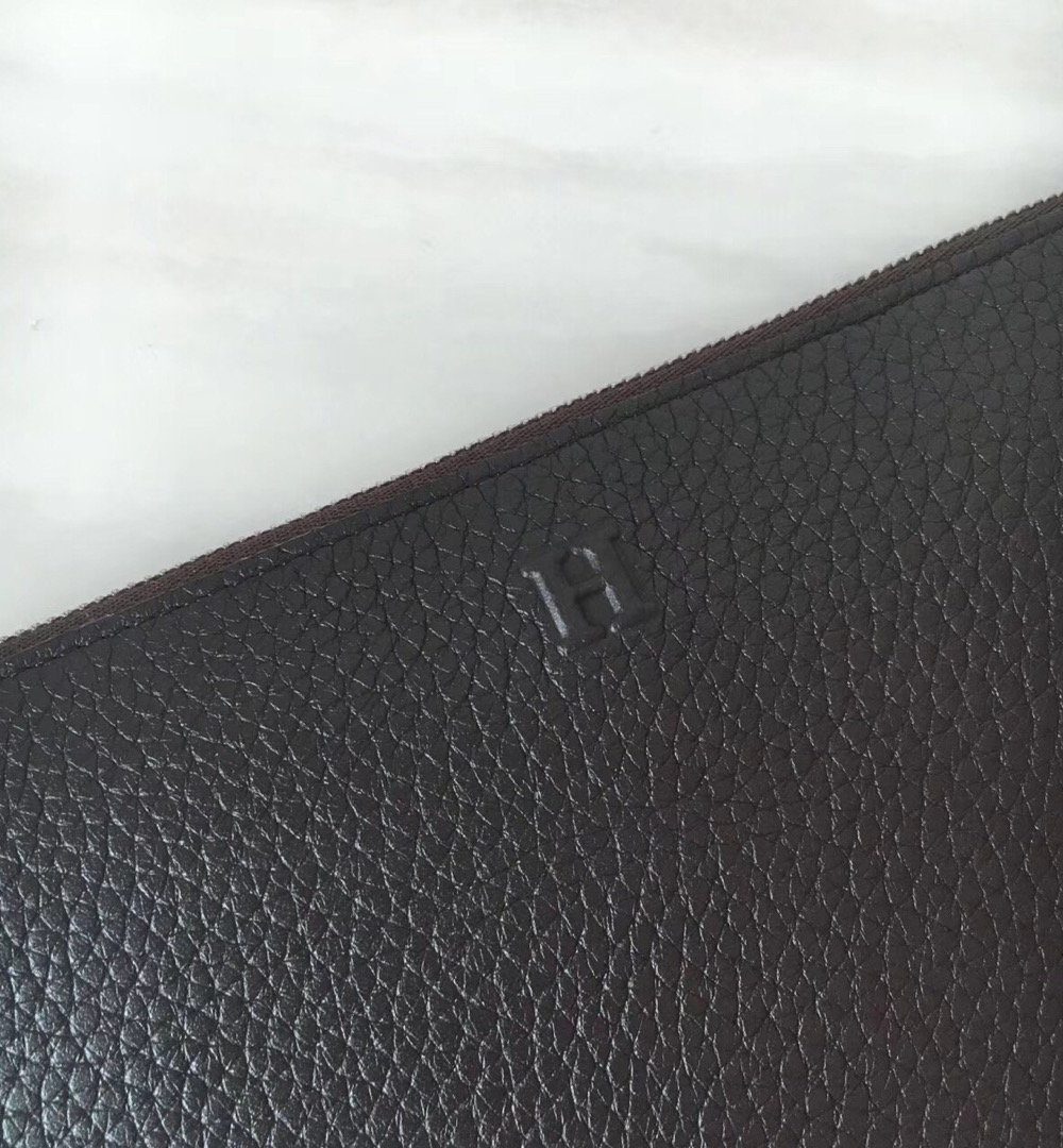 1:1 Replica Hermes Silk'In Classique Long Wallet 20cm /7.9in Silver Toned Hardware For Women Black