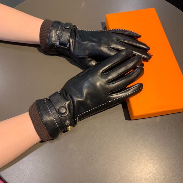 Hermes Soya Gloves In Black