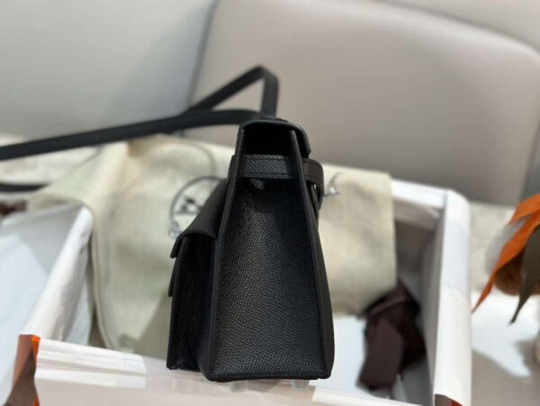 1:1 Replica Hermes Swift Kelly Pochette Black For Women 11.4in/29cm