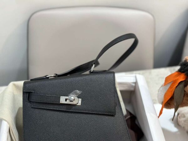 1:1 Replica Hermes Swift Kelly Pochette Black For Women 11.4in/29cm